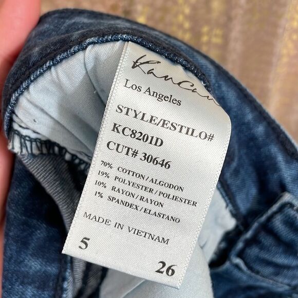 KanCan moto style skinny distressed mid rise ankle jeans, size 5/26 - Picture 7 of 8